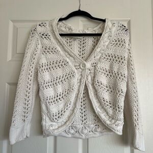 Jones New York Cream Knit Shrug